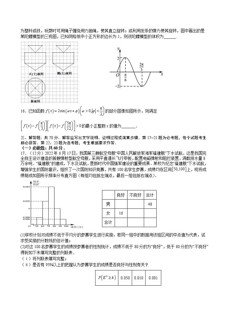 2023泸县四中高三上学期第三学月考试数学(文)试题含答案第3页