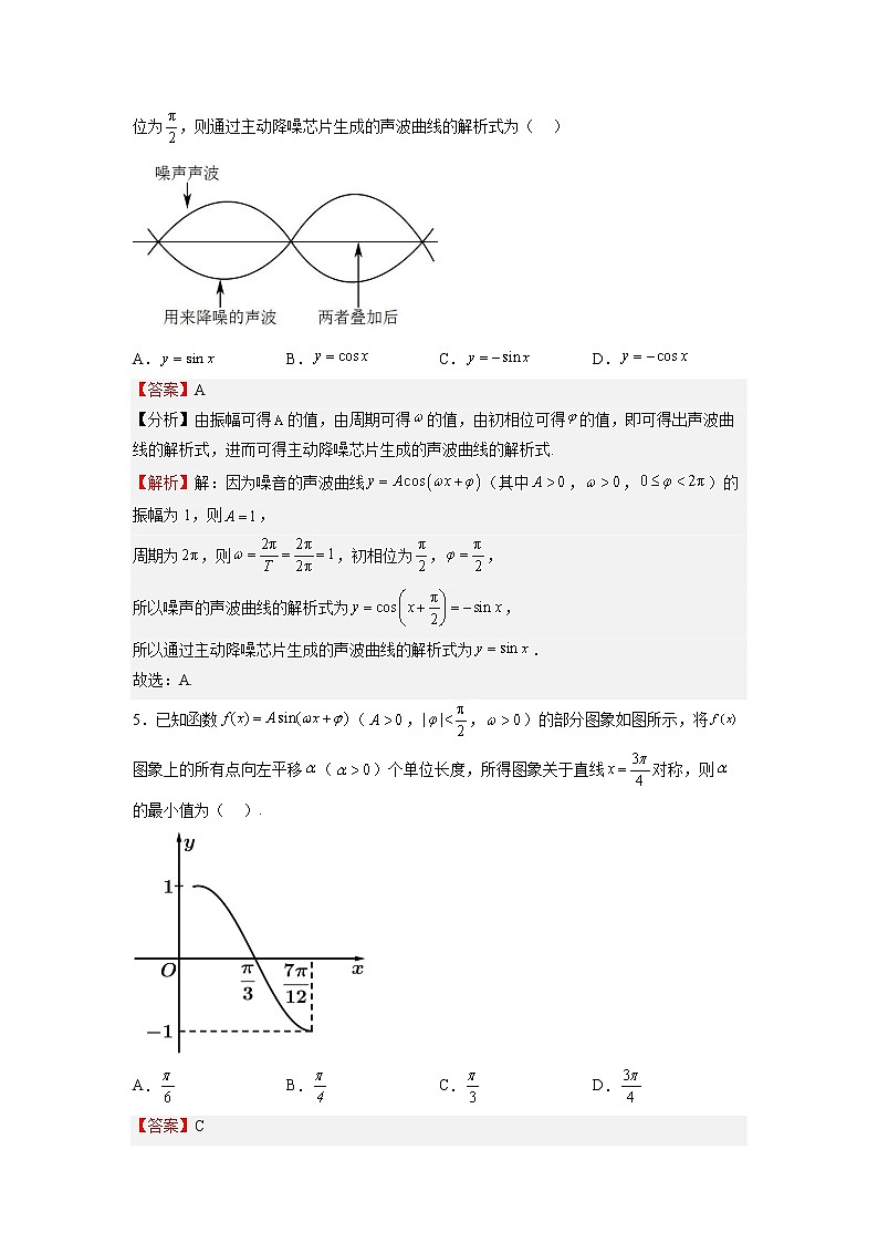 人教A版必修第一册基础重点难点题型高分突破5.6函数y=Asin(wx+&)(Word版附解析)第2页
