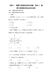 专题17  椭圆与双曲线共焦点问题  微点4  椭圆与双曲线共焦点综合训练