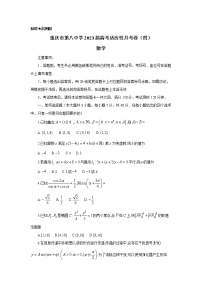 重慶市第八中學(xué)2022-2023學(xué)年高考數(shù)學(xué)適應(yīng)性月考卷（四）試題（Word版附答案）