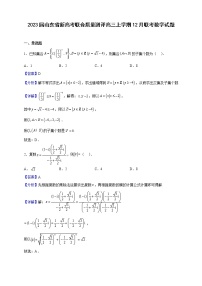 2023届山东省新高考联合质量测评高三上学期12月联考数学试题含解析