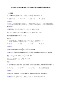 2023届江苏省盐城市高三上学期12月初调研考试数学试题（解析版）