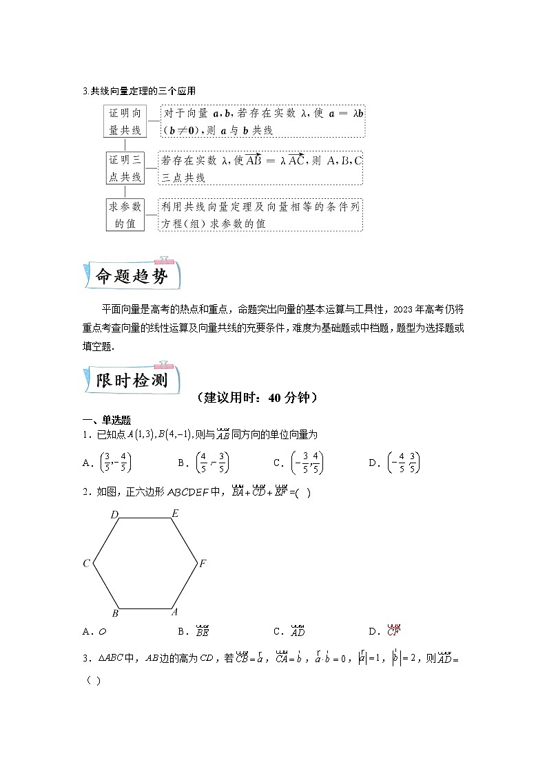 重难点13 平面向量的概念及线性运算—2023年高考数学【热点·重点·难点】专练(全国通用)(原卷版)第2页