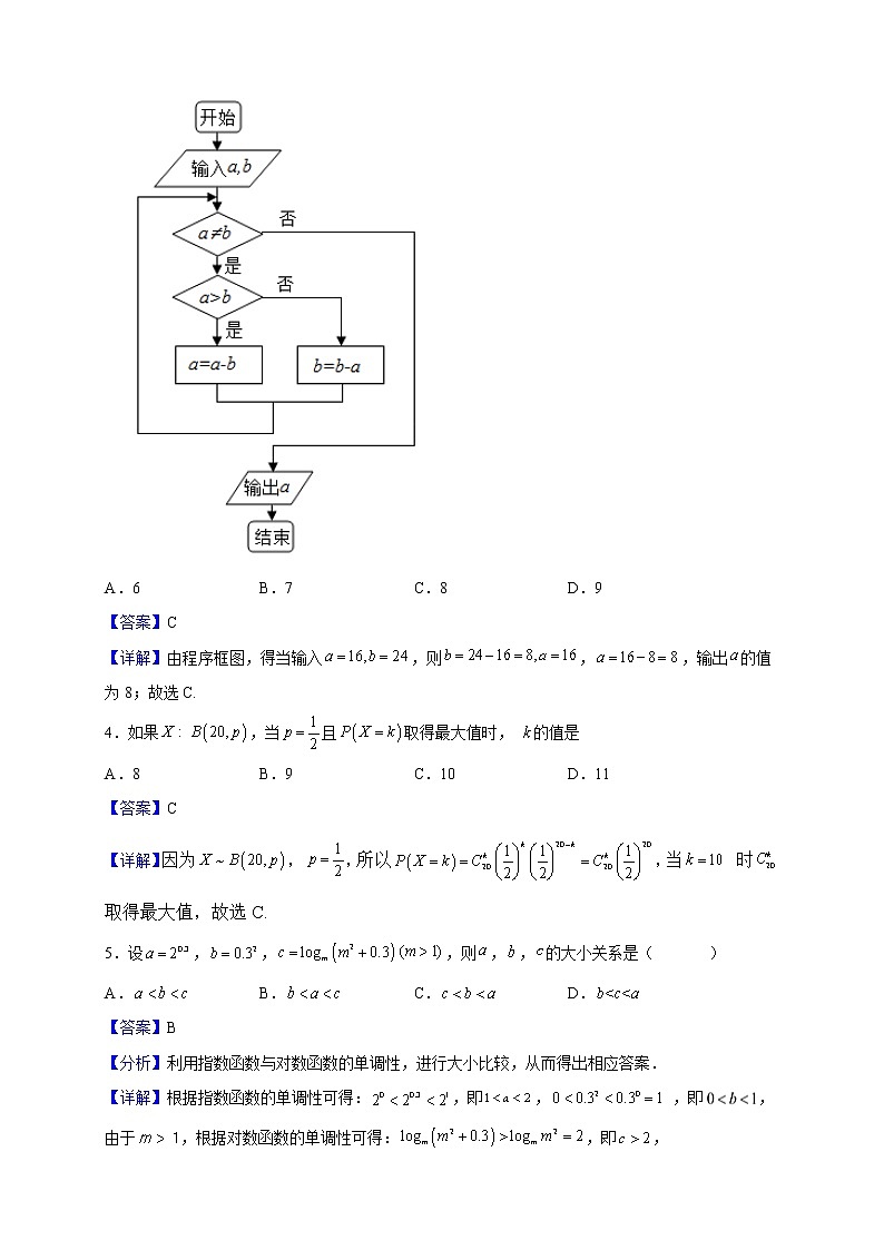 2022届云南省昆明市第三中学高三上学期第三次综合测试数学(理)试题(解析版)第2页