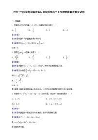 2022-2023學(xué)年河南省商丘名校聯(lián)盟高二上學(xué)期期中聯(lián)考數(shù)學(xué)試題（解析版）