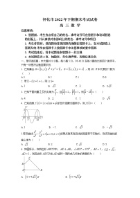 湖南省怀化市2022-2023学年高三数学上学期期末考试试题（Word版附答案）