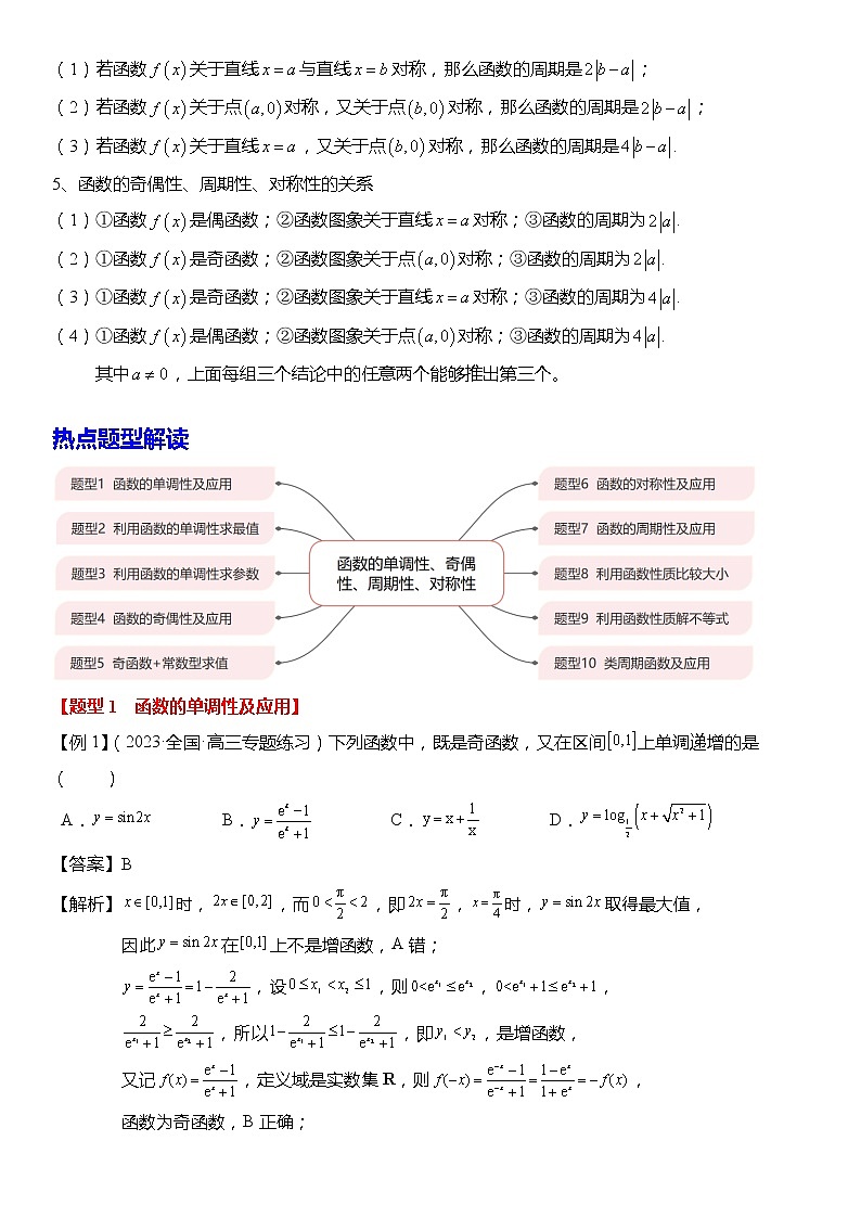 函数的单调性、奇偶性、对称性、周期性10大题型(解析版)第3页