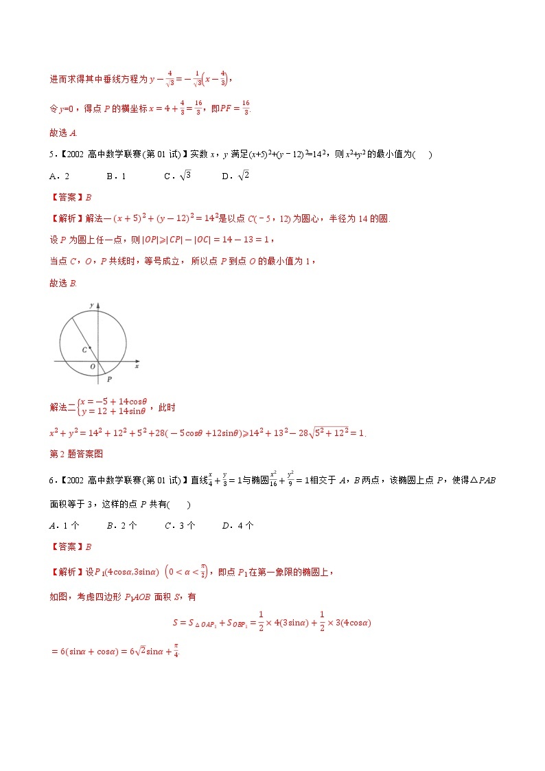 1981—2020高中数学联赛之历年真题汇编03