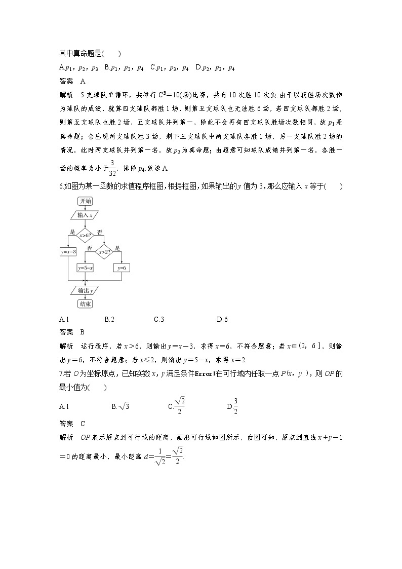 高考数学(理数)三轮冲刺 选择题填空题12＋4满分练 十（2份打包，教师版+原卷版）02