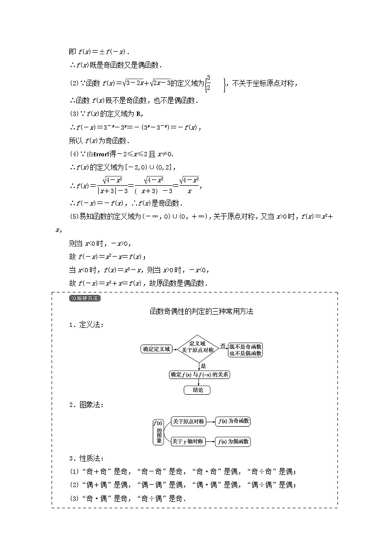 第三章函数概念与性质3.2函数的基本性质3.2.2函数的奇偶性第1课时教案新人教A版必修第一册 教案03
