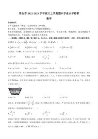 2022-2023学年山东省烟台市高三上学期期末学业水平诊断数学试题（PDF版）