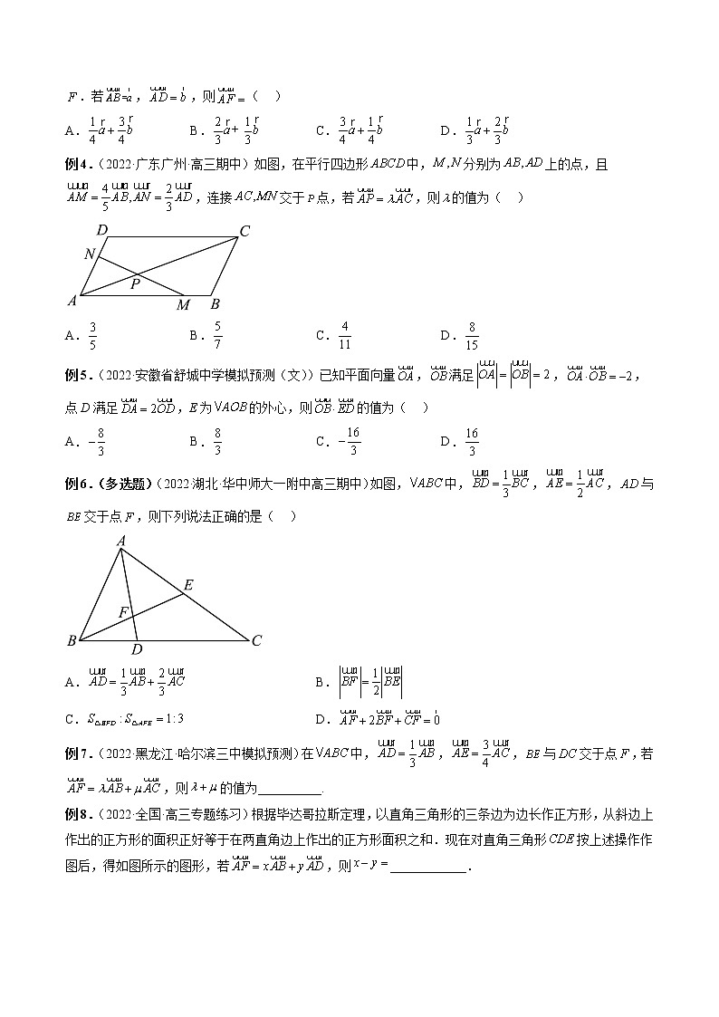 专题03 平面向量小题全归类(精讲精练)(原卷版)第3页