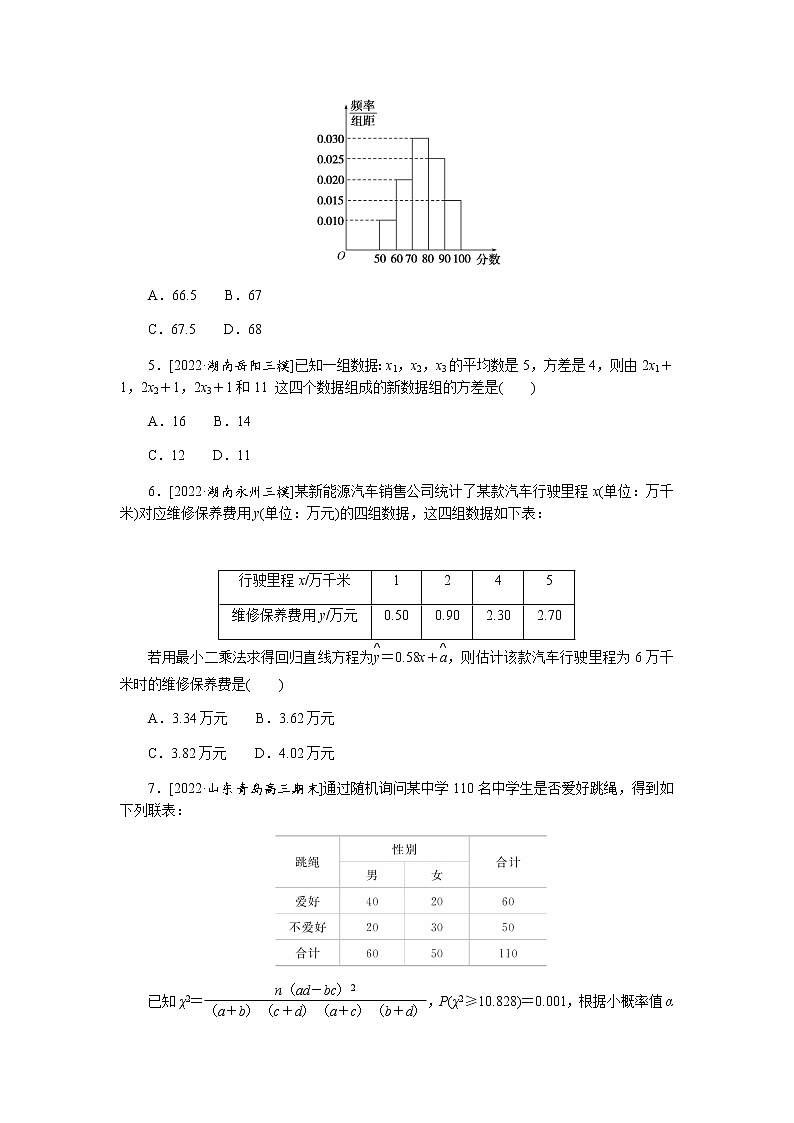 高考数学二轮复习专项分层特训命题点19统计与统计案例含答案第3页