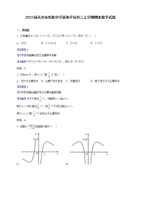 2023届天津市实验中学滨海学校高三上学期期末数学试题(解析版)
