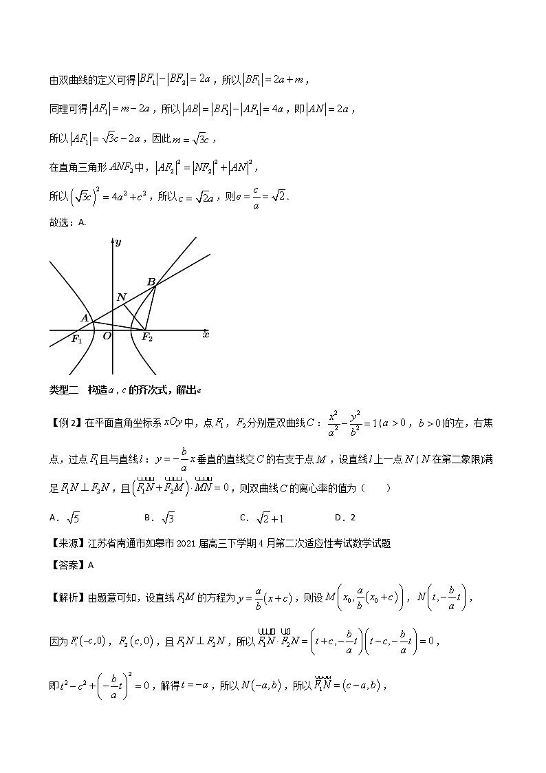 高考数学三轮冲刺压轴小题17 求解曲线的离心率的值或范围问题 (解析版)第3页
