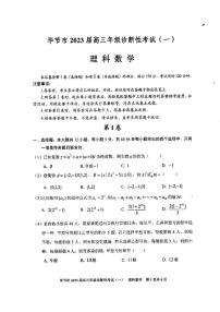 2023届贵州省毕节市高三第一次诊断性考试（一模）理科数学试题