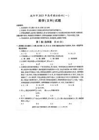 陕西省咸阳市2023年高考模拟检测一（咸阳一模） 文科数学试题及答案