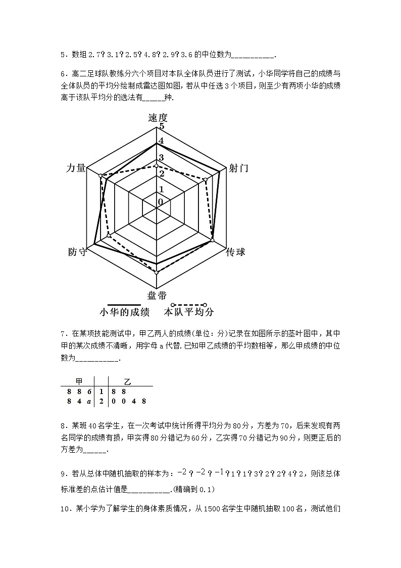 北师大版(2019)必修第一册3-2频率分布直方图优选作业含答案102