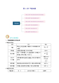 第11讲 平面向量-高考数学二轮复习讲义+分层训练（上海高考专用）