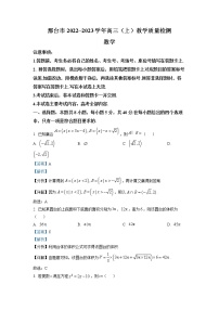 河北省邢台市2022-2023学年高三数学上学期期末试卷（Word版附解析）