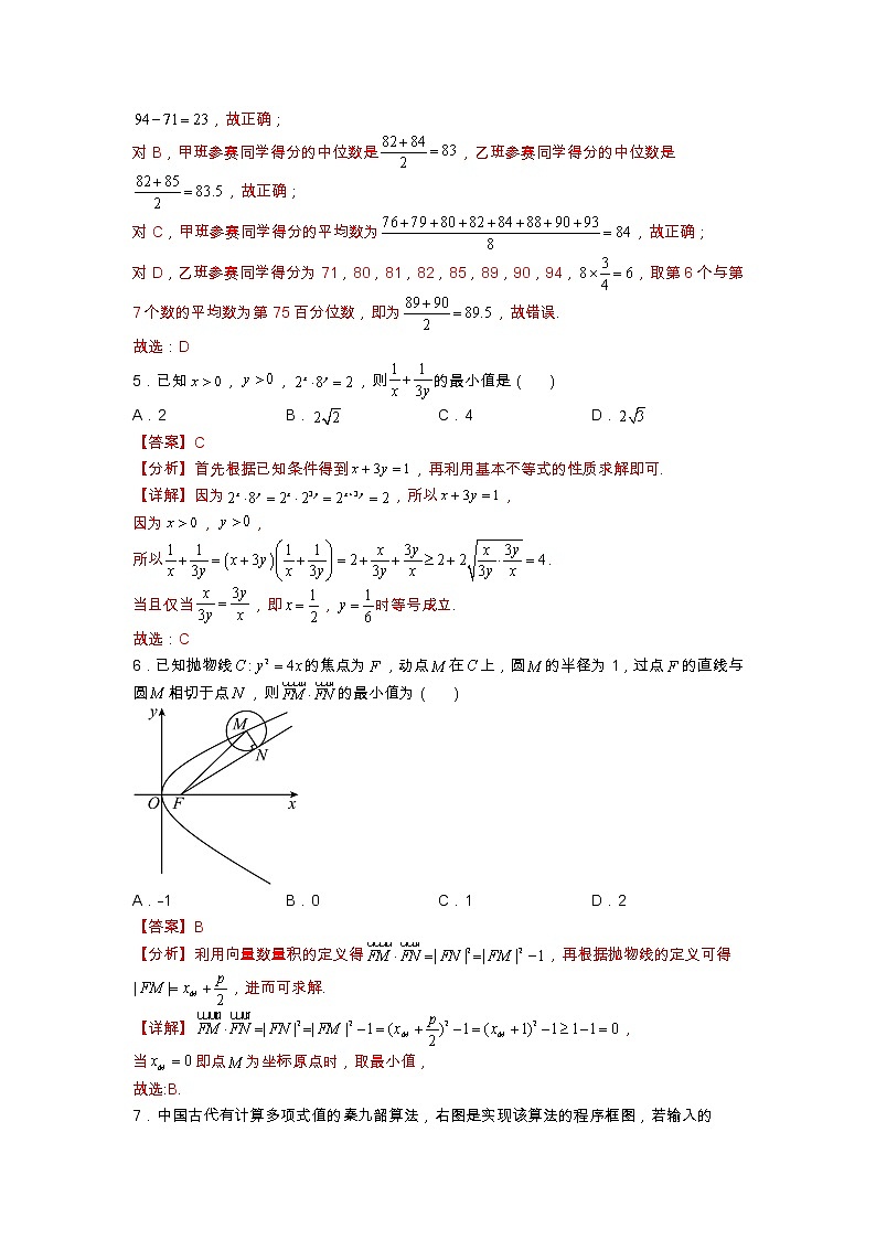 【备考2023】高考数学二轮专题总复习精讲精练(全国通用)——模拟检测卷01(文科)(解析版)第3页