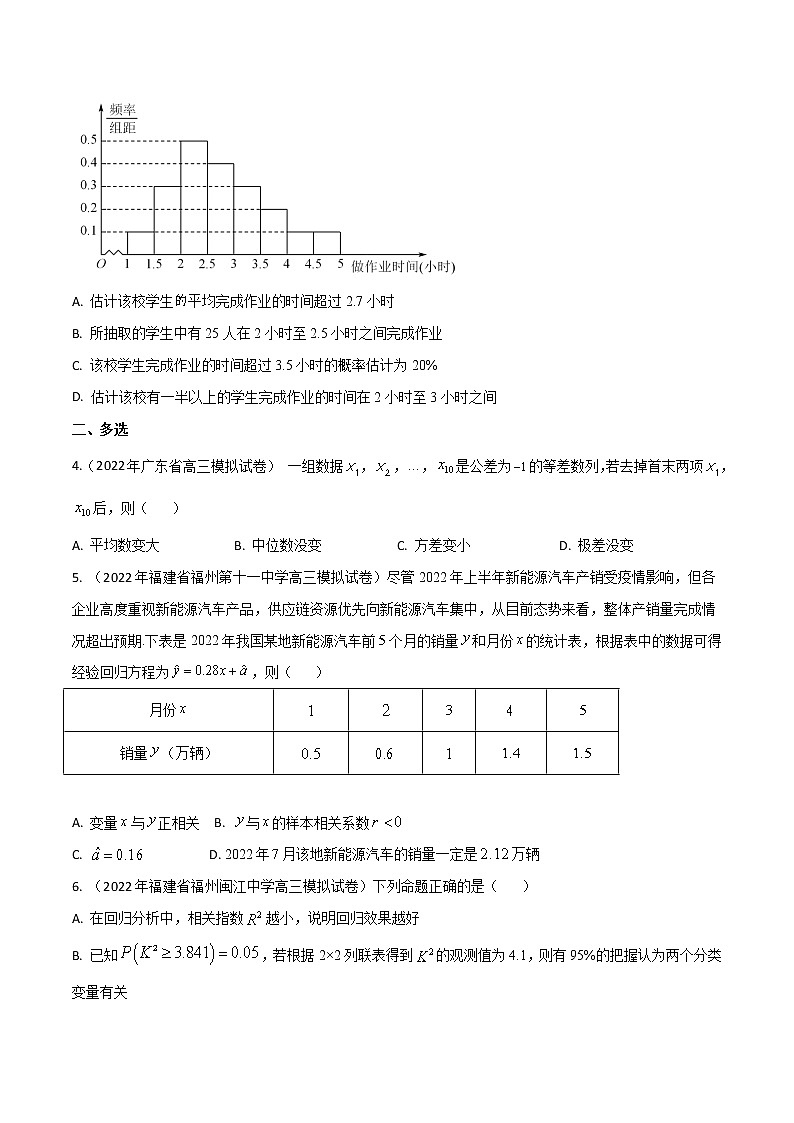 模拟卷13 统计-原卷版第2页