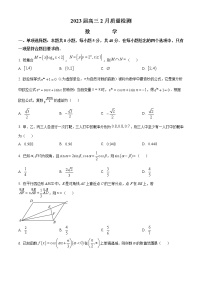 2023湖南省名校聯(lián)盟高三下學(xué)期2月聯(lián)考數(shù)學(xué)試題含答案