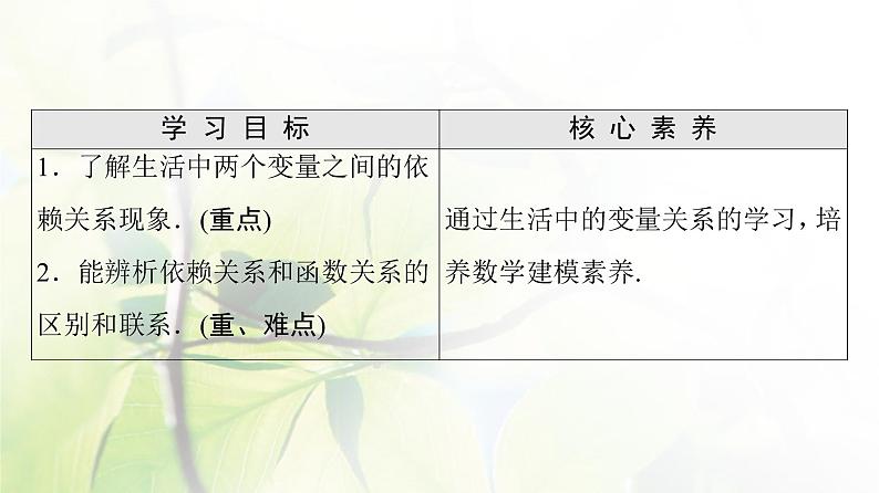 北师版高中数学必修第一册第2章§1 生活中的变量关系课件02
