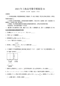 上海高考数学模拟卷01-高考数学二轮复习讲义+分层训练（上海高考专用）