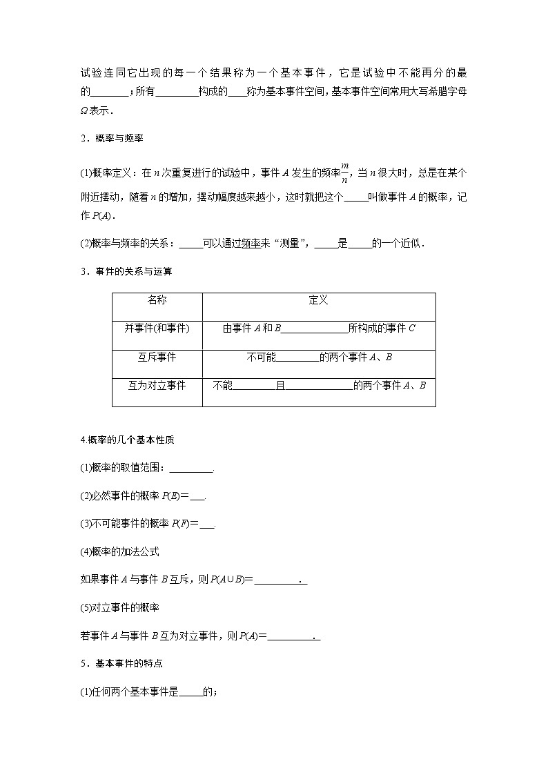 高中数学高考73第十二章 概率、随机变量及其分布 12 1 事件与概率、古典概型第2页