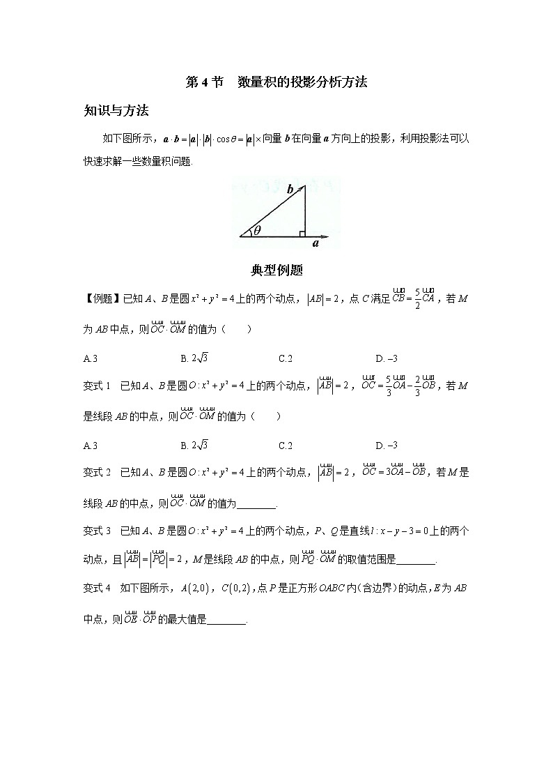 第四章 第4节 数量积的投影分析方法-原卷版第1页