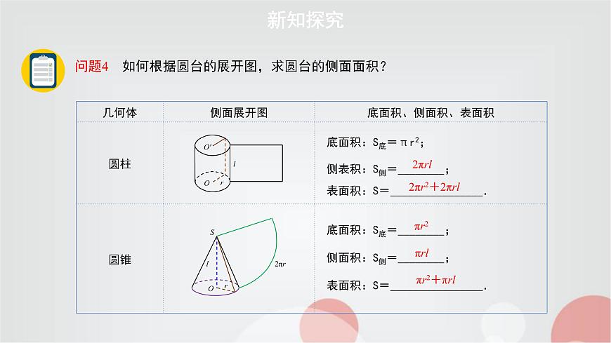 北師大版高中數(shù)學(xué)必修第二冊6-6-1柱、錐、臺的側(cè)面展開與面積課件第5頁