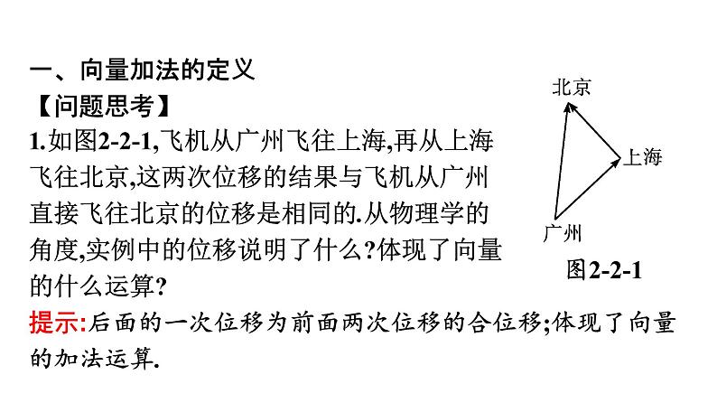 北师大版高中数学必修第二册第2章2-1向量的加法课件04
