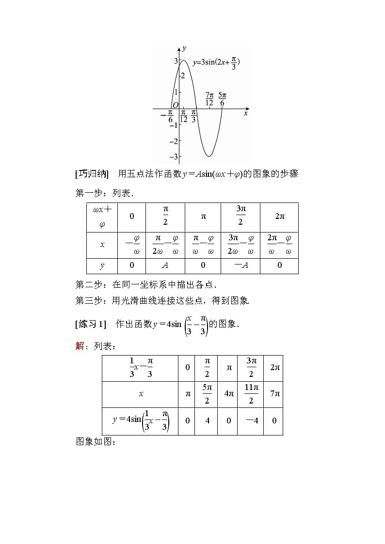 北师大版高中数学必修第二册1-6-1探究ω对y=sinωx的图象的影响1.6.2 探究φ对y=sin(x+φ)的图象的影响学案03