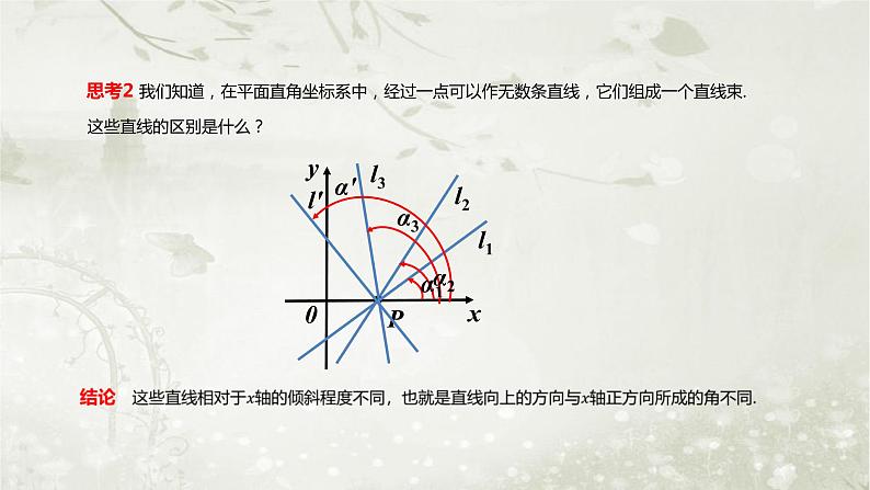 北师大版高中数学选择性必修第一册1-1-1一次函数的图像与直线的方程1-2直线的倾斜角、斜率及其关系课件第6页