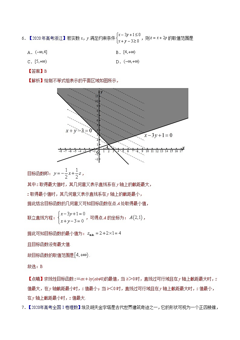 高中数学高考专题11 不等式、推理与证明、算法初步、复数——2020年高考真题和模拟题理科数学分项汇编(教师版含解析)第3页