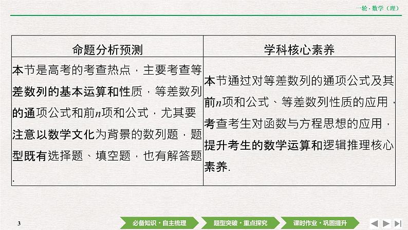 中考数学优化探究一轮复习(理数) 第5章 第2节 等差数列及其前n项和课件PPT03