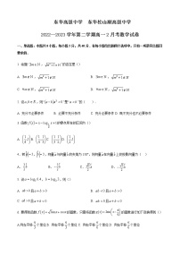 廣東省東莞市東華高級中學(xué)2022-2023學(xué)年高一下學(xué)期2月月考數(shù)學(xué)試題含答案