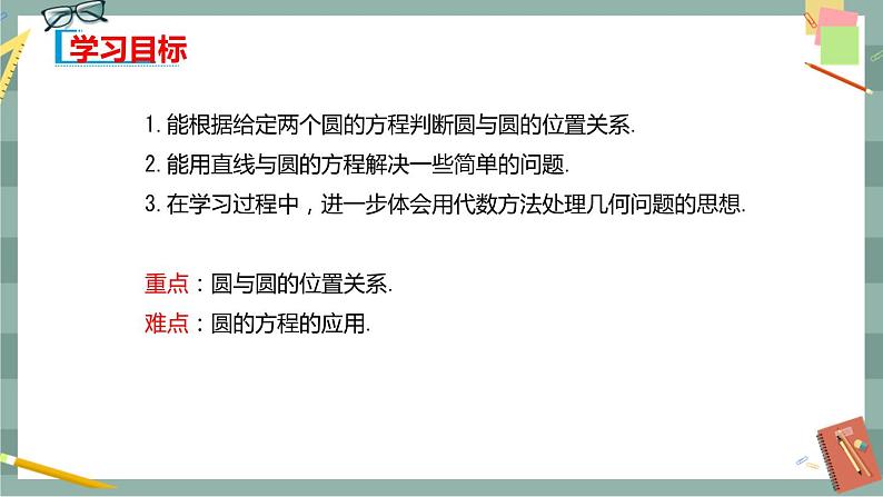 第二章-2.5 直线与圆、圆与圆的位置关系 2.5.2 圆与圆的位置关系(课件PPT)第2页