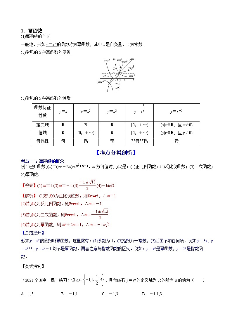 专题3.4 幂函数 (讲)教师版第2页