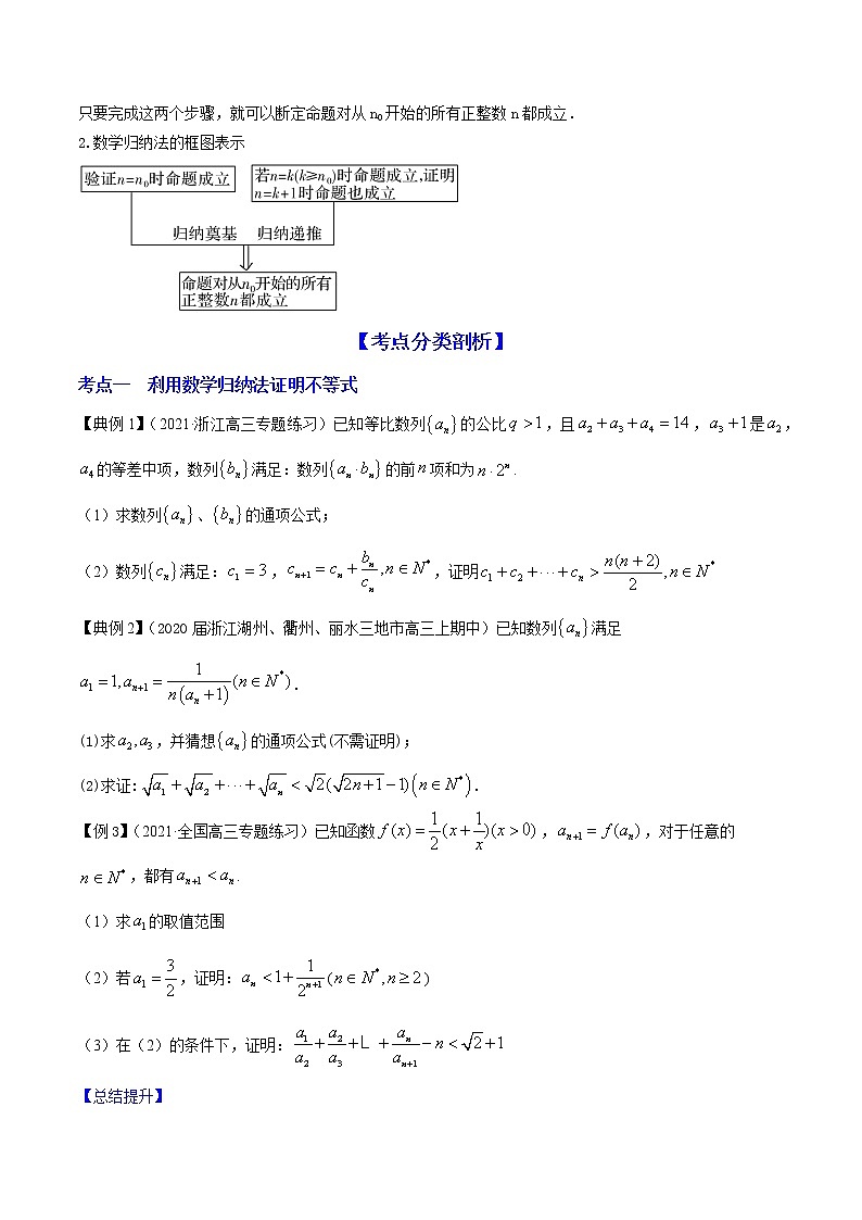 高考数学一轮复习 专题7.6 数学归纳法(讲)02