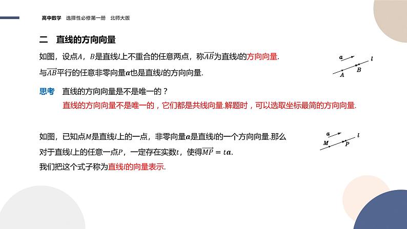 第三章-§4向量在立体几何中的应用-4.1 直线的方向向量与平面的法向量(课件PPT)第4页