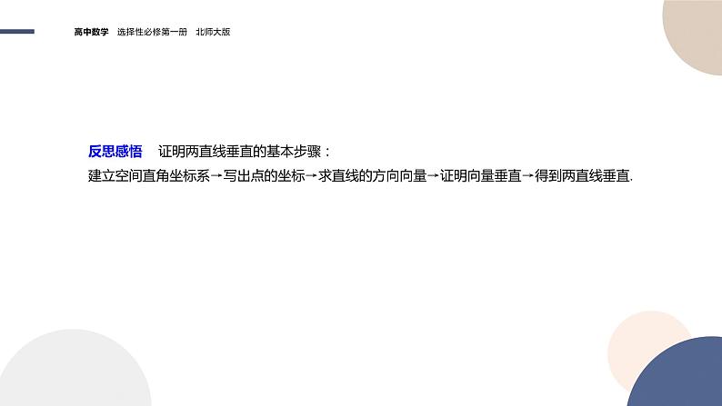 第三章-§4向量在立体几何中的应用-4.2 用向量方法讨论立体几何中的位置关系(课件PPT)第7页
