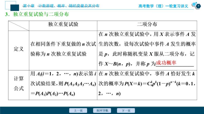 高考数学（理）一轮复习课件+讲义  第10章 第7讲　二项分布及其应用08