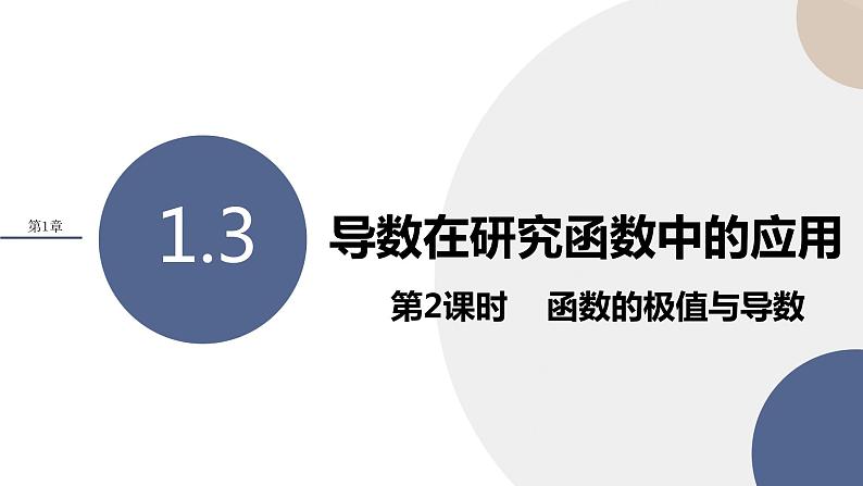 1.3 导数在研究函数中的应用(第2课时 函数的极值与导数)(课件PPT)01