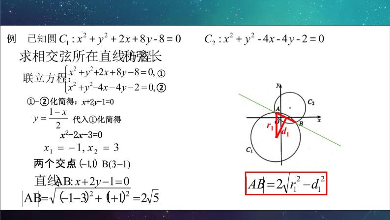 人教A版高中数学选择性必修第一册2-5-2圆与圆的位置关系课件07