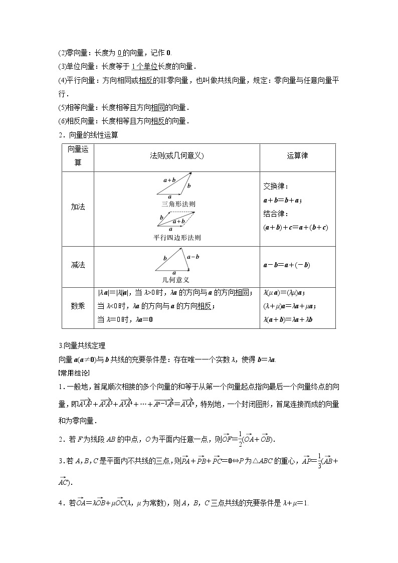 新高考数学一轮复习讲义  第5章 §5.1　平面向量的概念及线性运算02