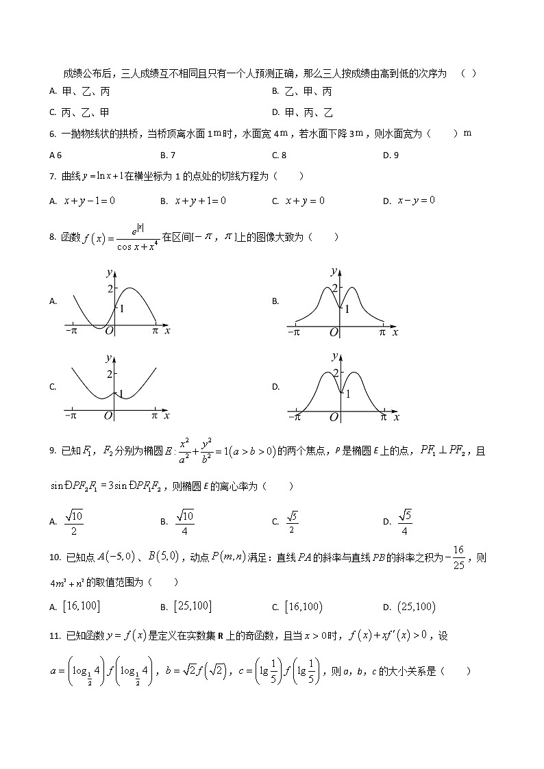 2023届四川省南充市白塔中学高三上学期入学考试数学(文)试卷第2页