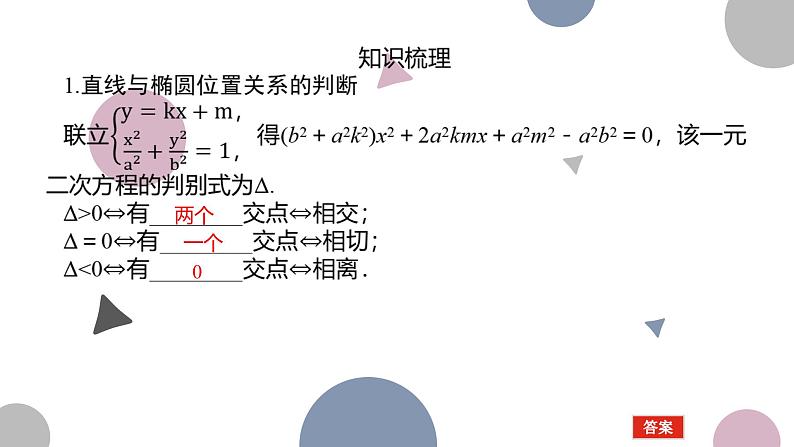 高考复习8.6 直线与椭圆课件PPT03