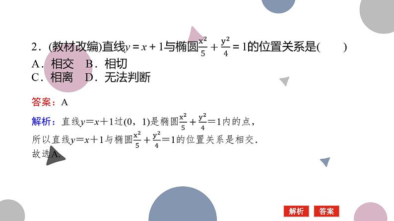 高考复习8.6 直线与椭圆课件PPT08